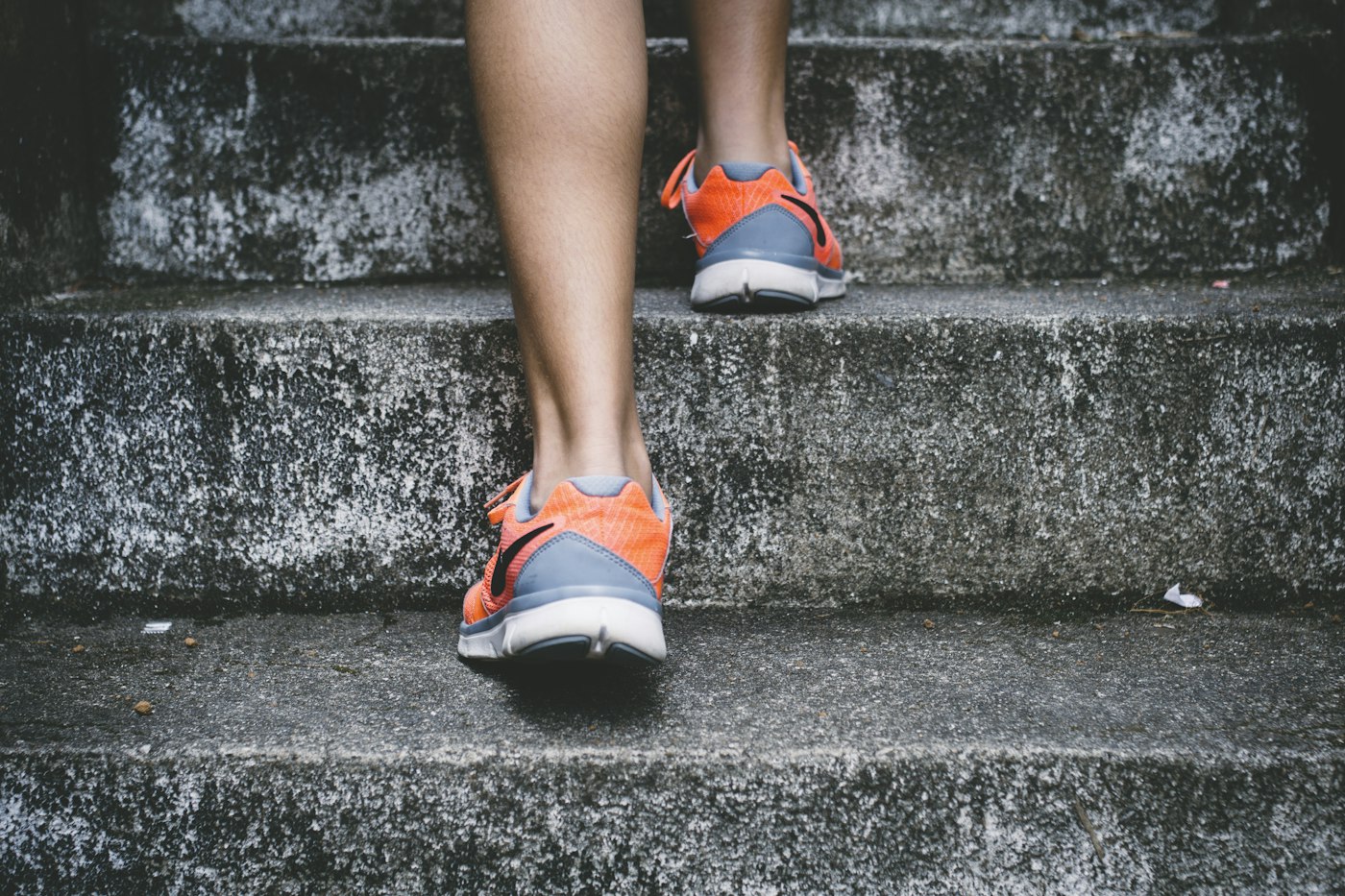 Outdoor conditioning on a set of steps